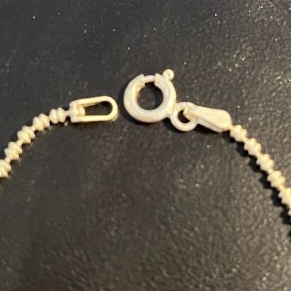 AZ Italy 925 Silver Ankle Bracelet - 9 Inches Long - Picture 2 of 5